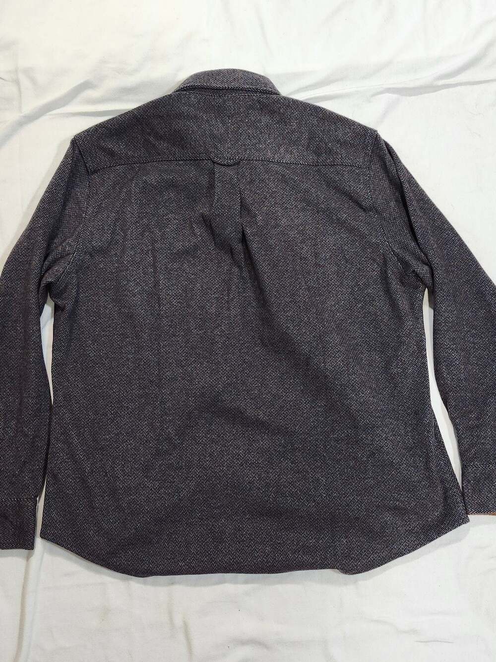 Jachs NY Blue/Brown Herringbone Flannel Button Up Shirt Jacket Size Large - Picture 5 of 5